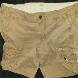 Hollister Dark Tan Men's Cargo Shorts 34